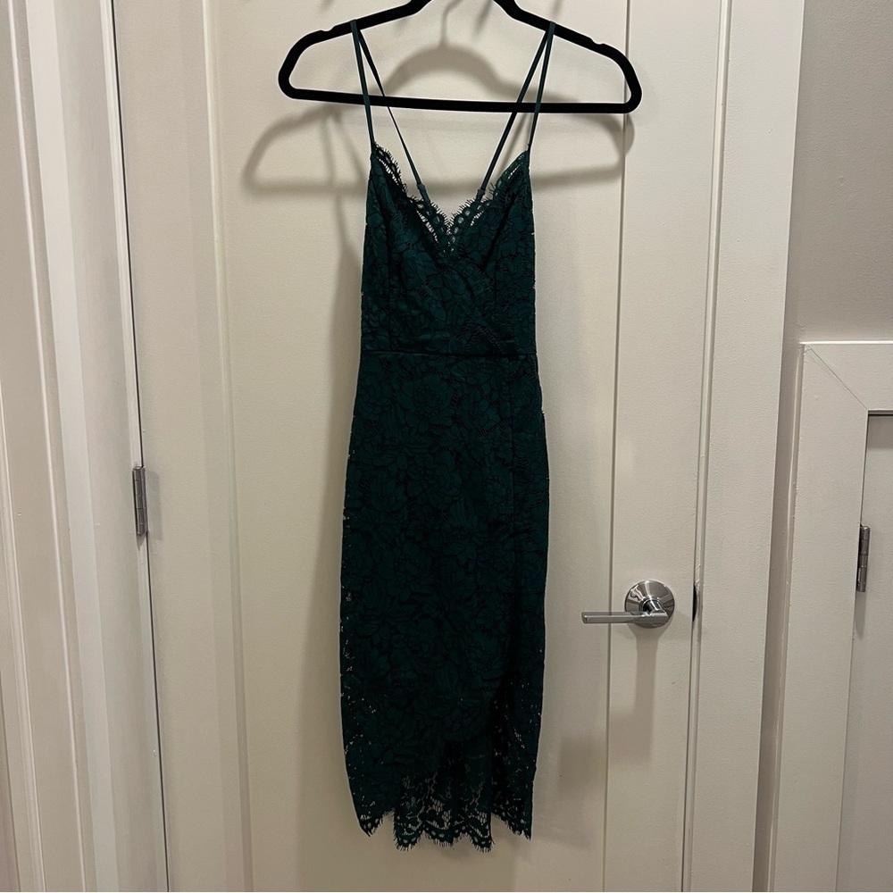 Lulus Green Lace Midi Dress